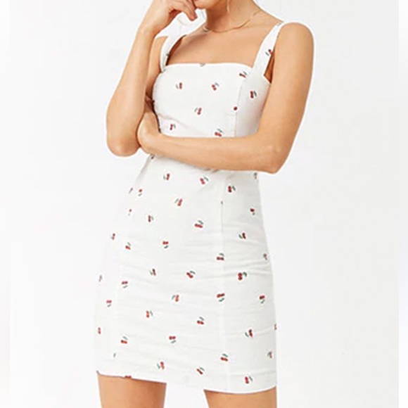 Forever 21 Dresses & Skirts - Linen Blend Cherry Dress